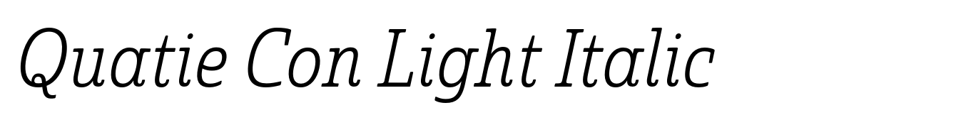 Quatie Con Light Italic